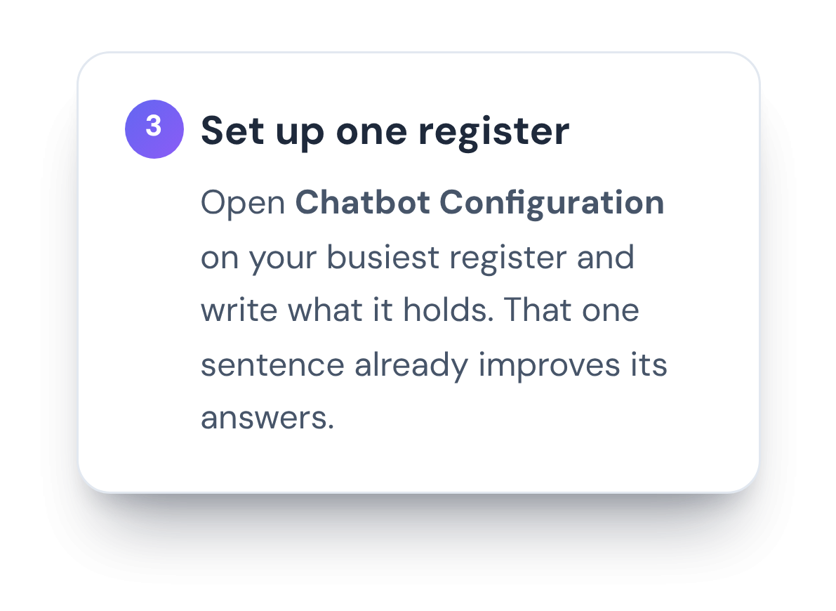 Configure per register