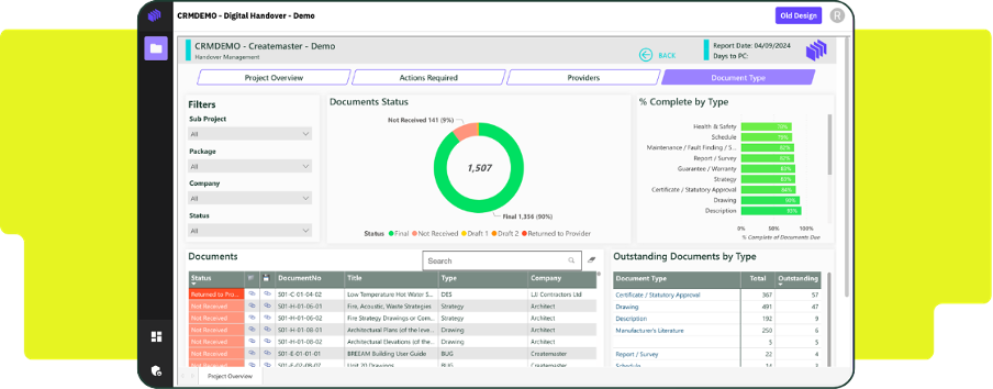 Constructive Handover Live Dashboard