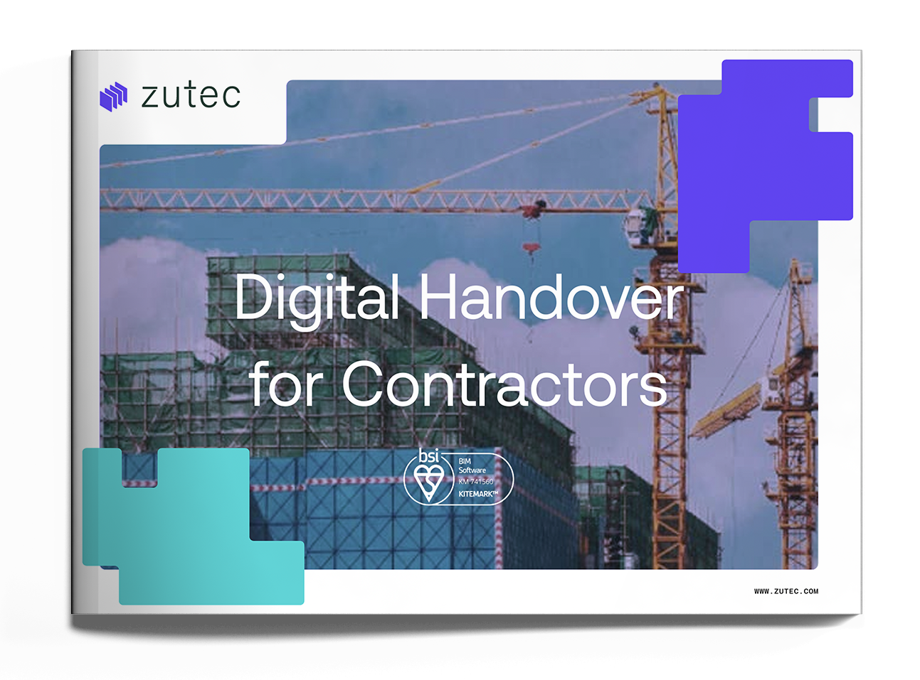 Zutec Digital Handover for Contractors Booklet Mockup Cover