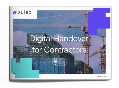 Zutec Digital Handover for Contractors Booklet Mockup Cover