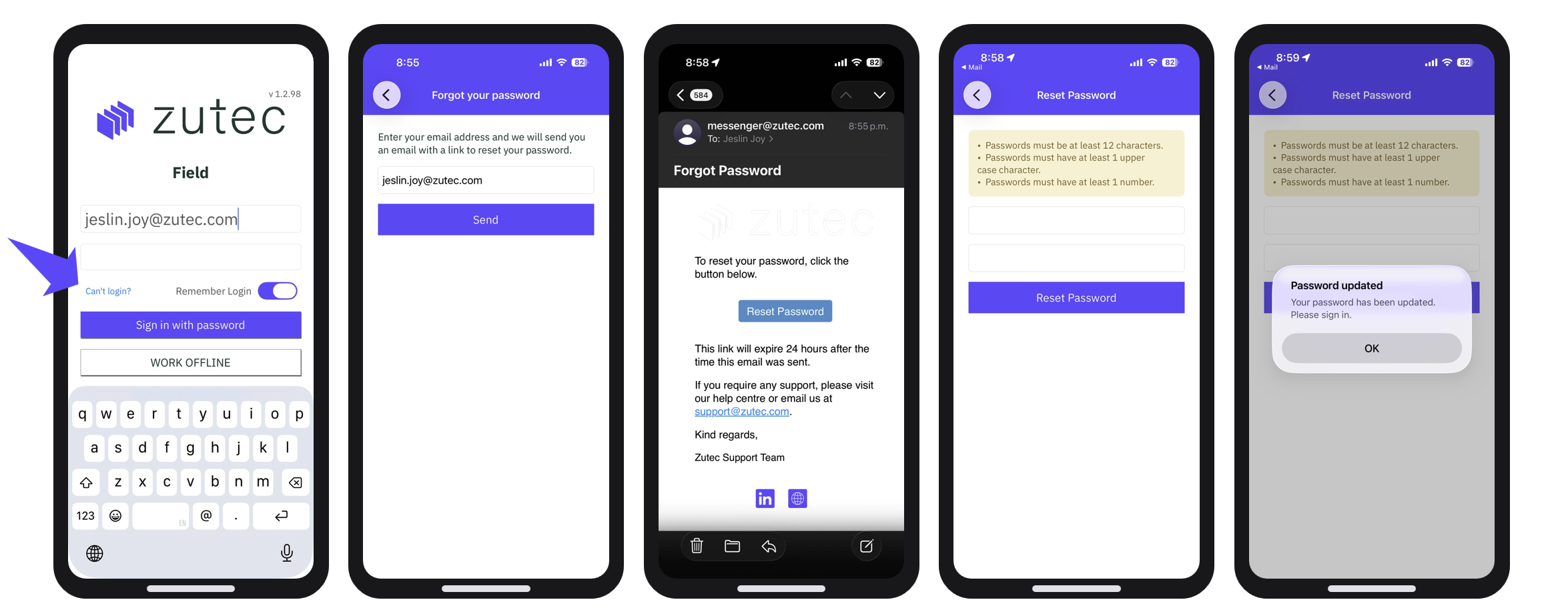 Password Reset Journey