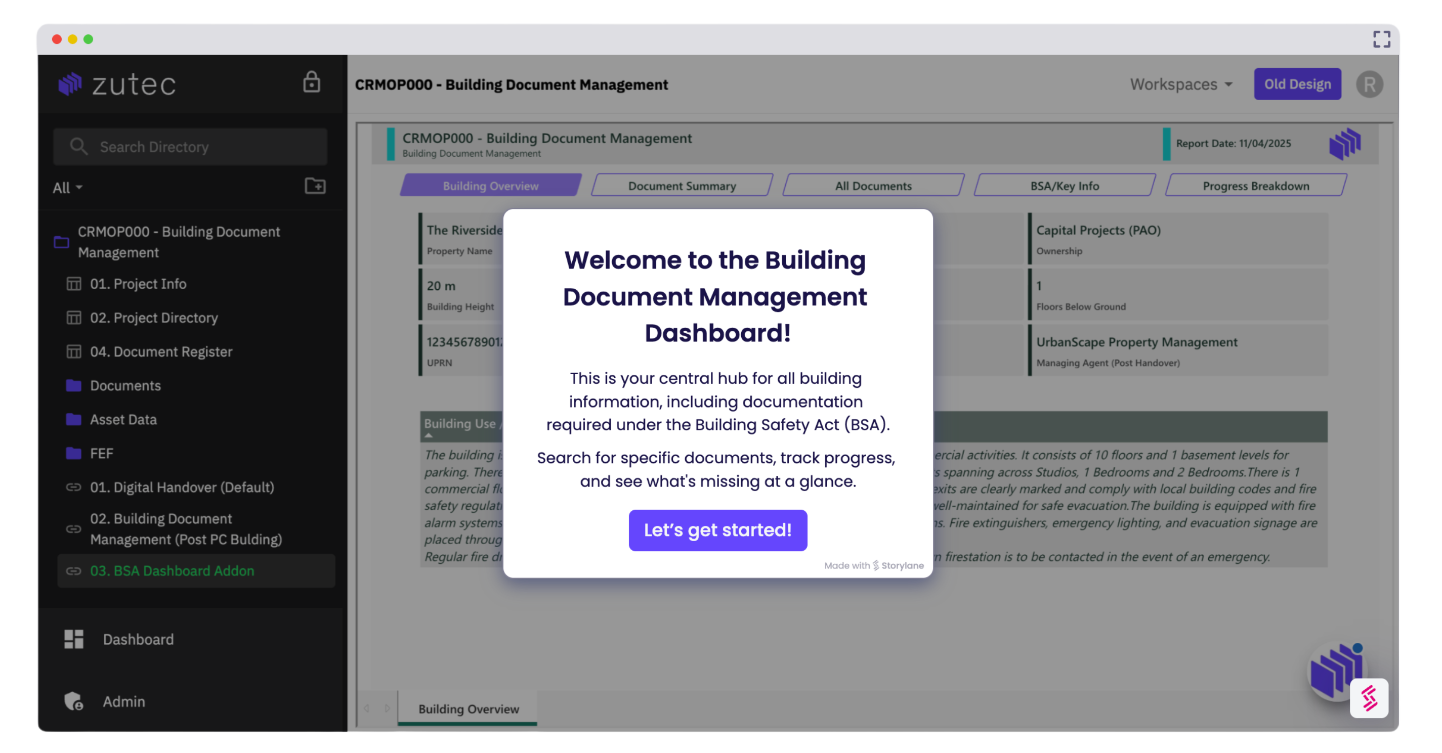 Zutec Building Document Management Demo Tour