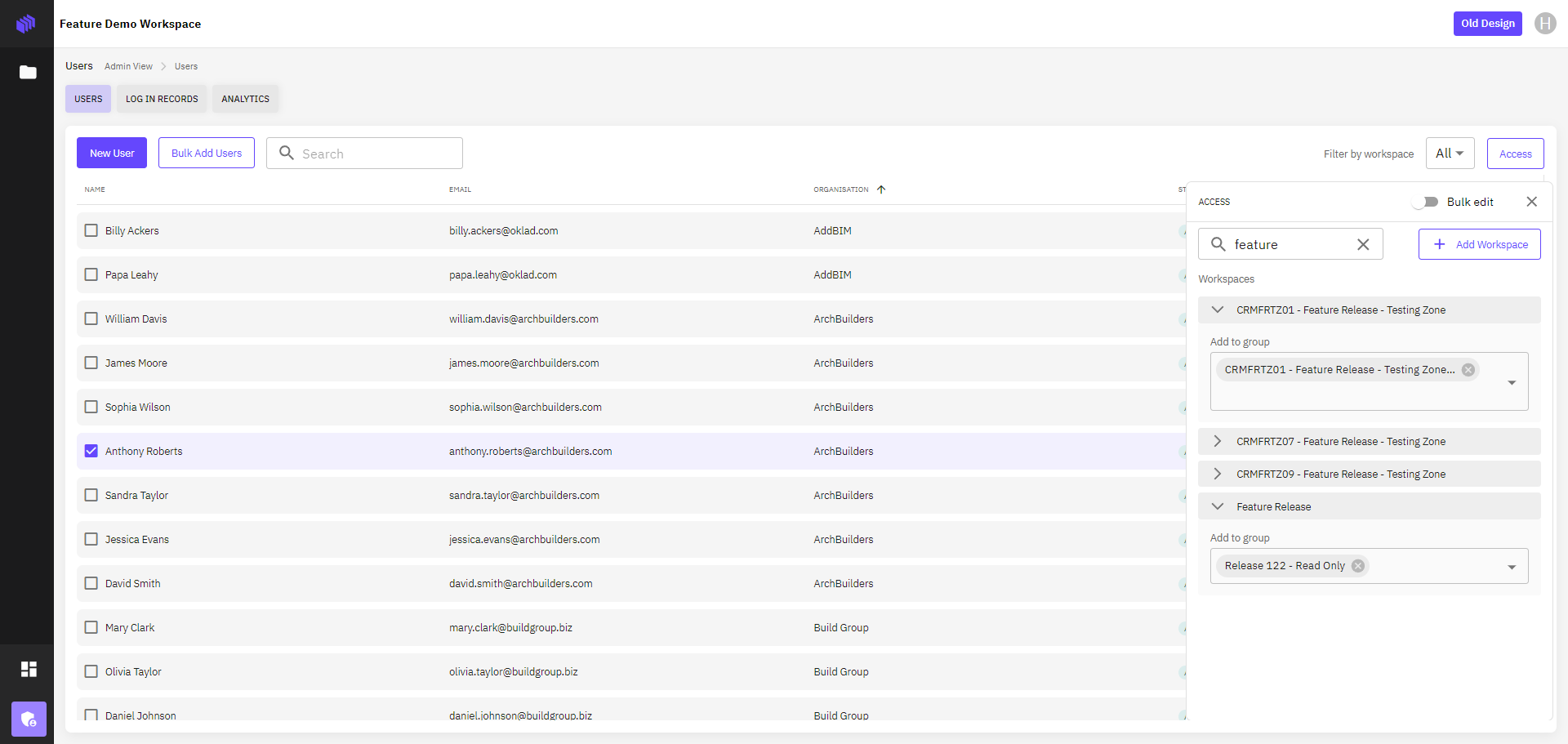 Zutec Cloud centralised user management