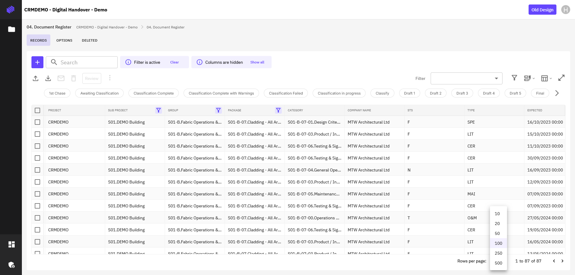 Zutec Cloud pagination view