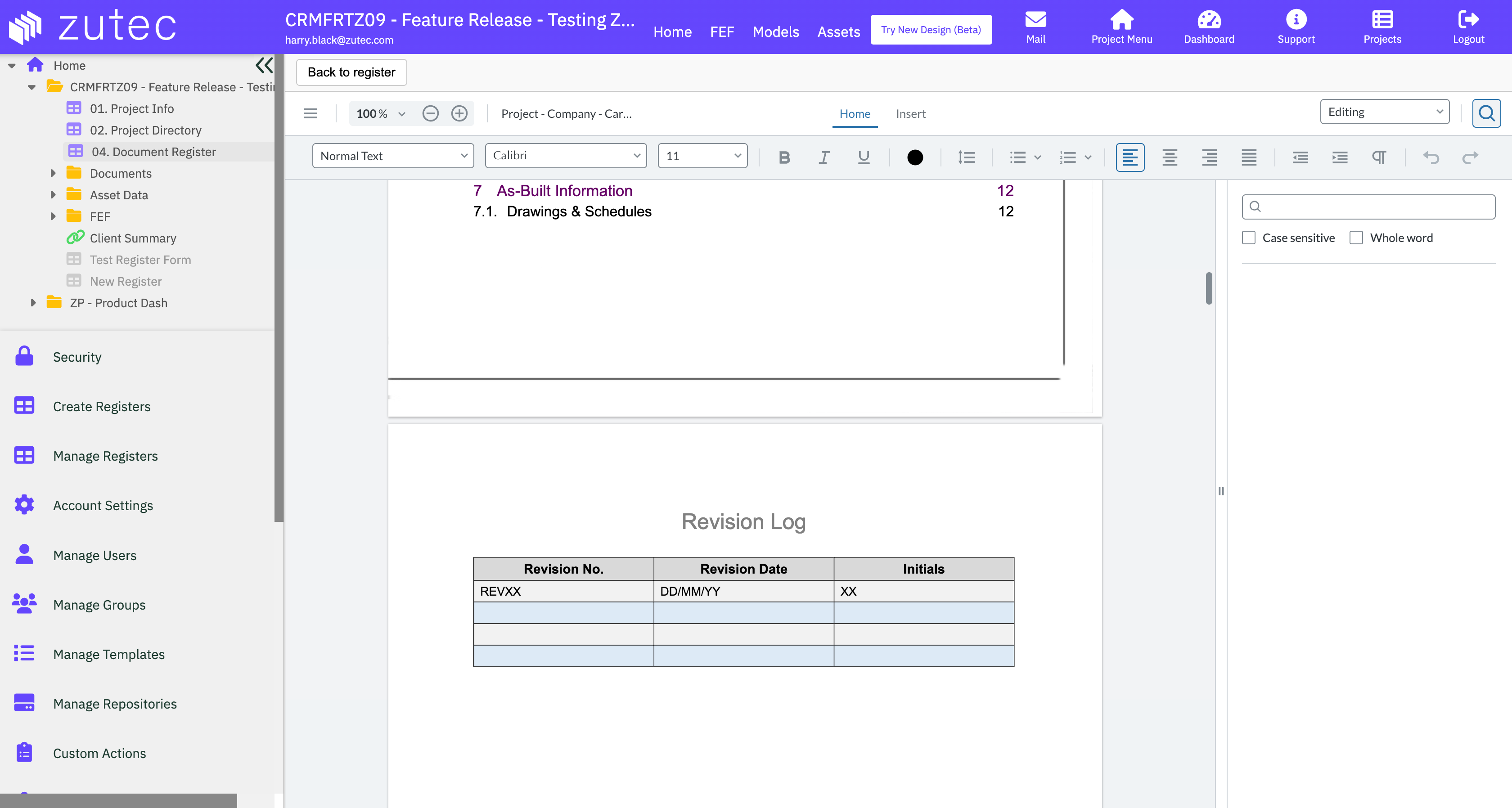 Zutec Word Document Editing in Browser