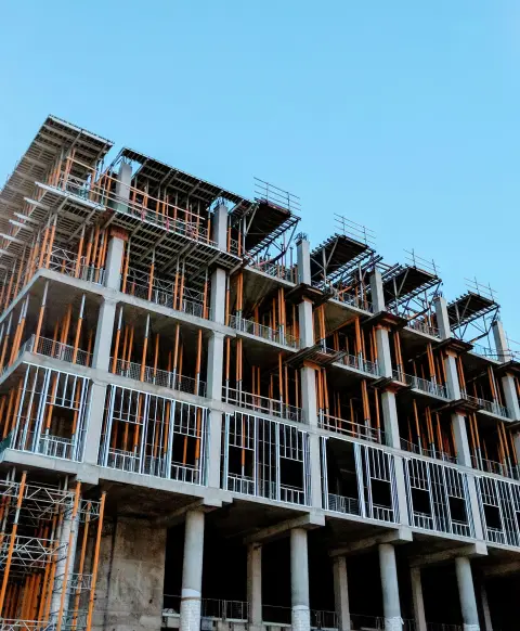 New Building with Scaffolding