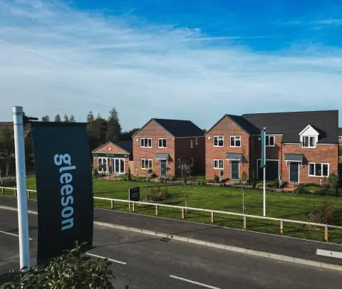 A row of new homes in Gleeson's Phoenix Meadows development